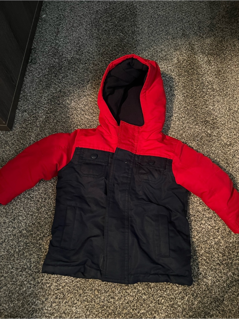 Gymboree Red and Black Hooded Puffer Coat